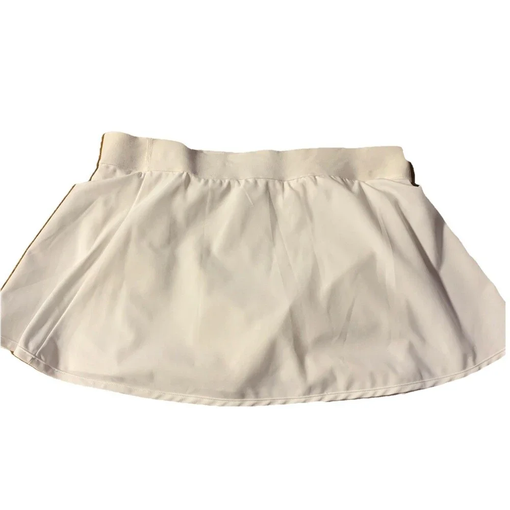 Adidas Tennis Skirt Skort Pickleball White Sz Large Climalite Athletic